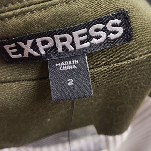 EXPRESS Green Blazer Military Style Size 2 - Picture 8 of 10